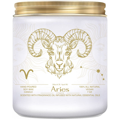 YTENTE Virgo Zodiac Sign Candles Gift, Zodiac Crystals Candle Jar,Astrology Lavender Scented Soy Stones Candles Best Friends Gifts for Women Men Sister Brother Funny Birthday Gift…