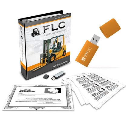 Forklift Certification Kit OSHA Compliant, Complete “Train The Trainer Physical Bundle” + Certificate of Completion + Forklift Training Kit, CertifyMe: Physical Kit Bundle + USB Drive