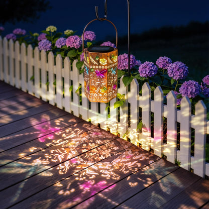Singingarden Outdoor Gifts for Women - Dragonfly Outdoor Solar Lantern Garden Decor Patio Decor for Yard, Patio, Pathway