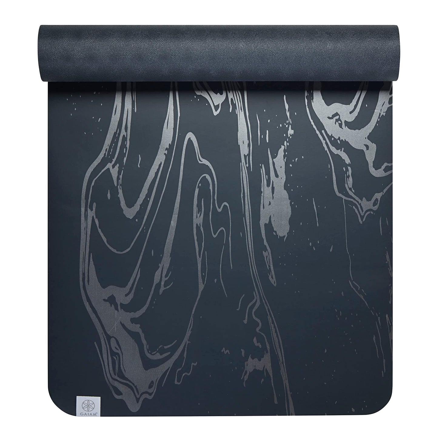 Gaiam Dry-Grip Yoga Mat - 5mm Thick Non-Slip Exercise & Fitness Mat for Standard or Hot Yoga, Pilates and Floor Workouts - Cushioned Support, Non-Slip Coat - 68 x 24 Inches