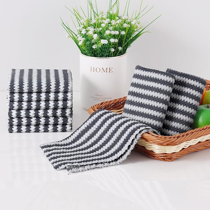 Homaxy 24 Pack Kitchen Dish Cloths, Ultra Soft and Absorbent Dish Towels