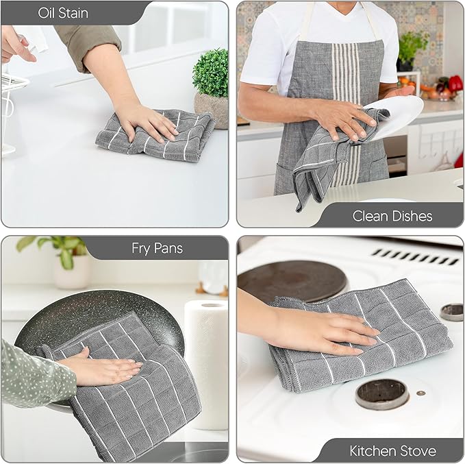 Utopia Towels - Microfiber Kitchen Towels, Super Absorbent 18 x 26 Inches