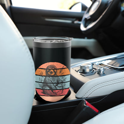 Sloth Birthday Cake Candle Floral Animal Cute Relaxed Calm Stainless Steel Insulated Tumbler