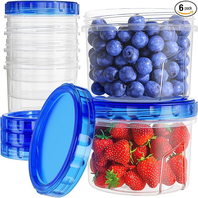 Freezer Storage Containers, Airtight Plastic Food Storage Containers