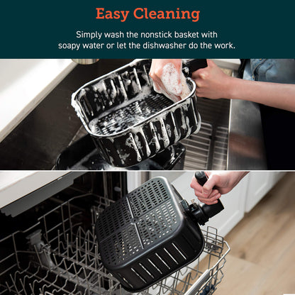 COSORI Air Fryer Accessories, Replacement 5.8QT Original Basket For COSORI CP358-AF, CS358-AF Air Fryers, Non-Stick, Dishwasher-Safe, CAF-P582B