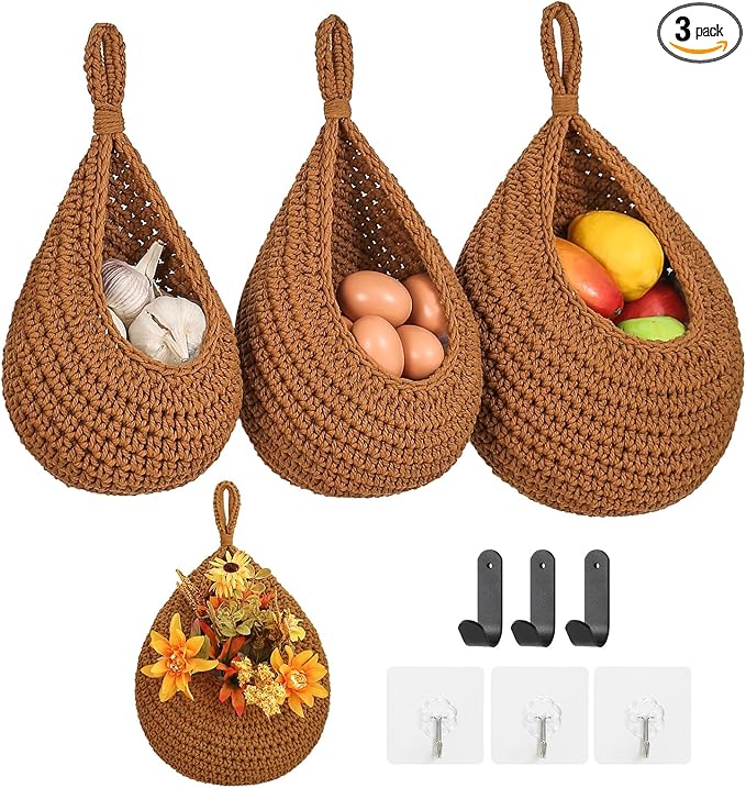 Boho Wall Hanging Fruit Baskets