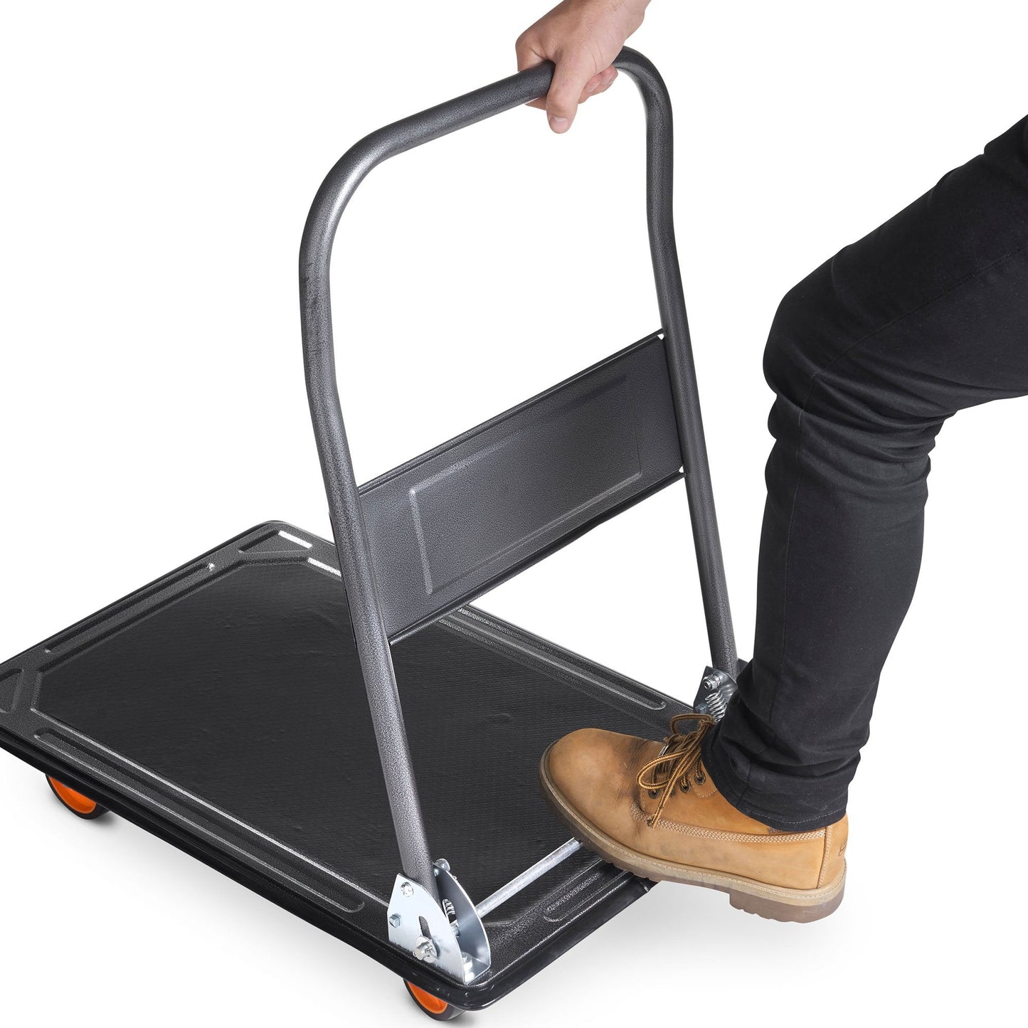 VonHaus Folding Platform Trolley 150kg Capacity - Multi-Functional Heavy Duty Platform Truck on Wheels for Easy Transportation/Heavy Lifting