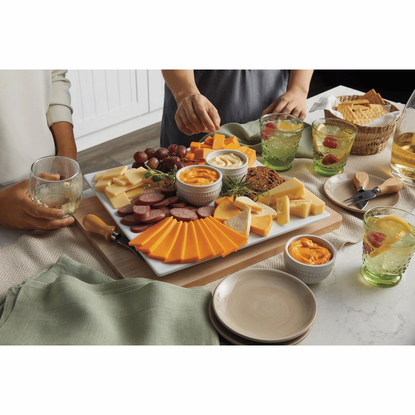 2 Red Gift Boxes - The Swiss Colony 27 Favorites Food Gift Set, Summer Sausage Meats and Cheeses, Assorted Chocolates, Candies, Petits Fours, Cheese & Charcuterie Board Gifts Basket, Holiday Christmas