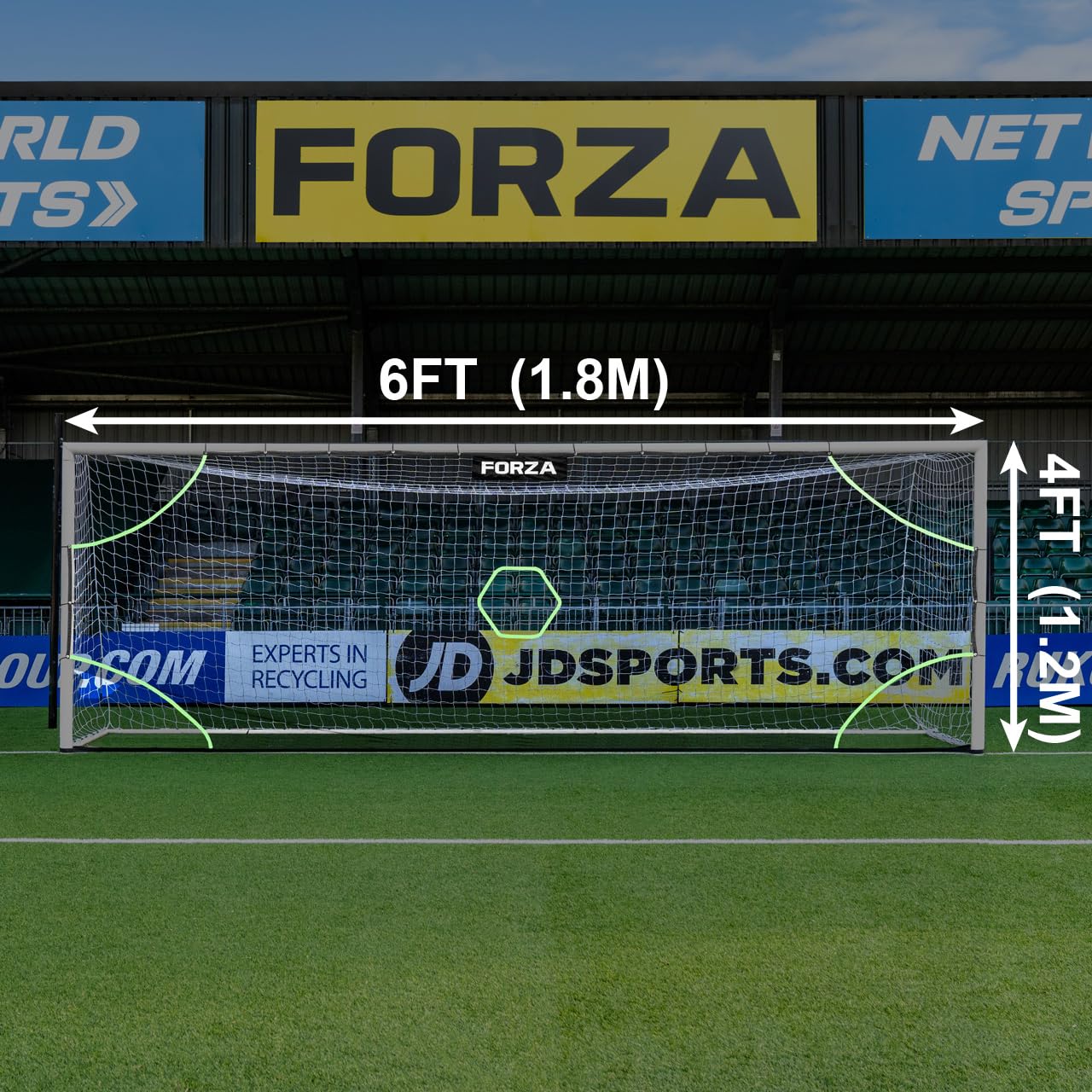 FORZA Professional Soccer Target Sheets | Soccer Target Nets with Scoring Zones for Improving Shooting Accuracy [4 Styles, 10 Size Options] (Academy, 6ft x 4ft)