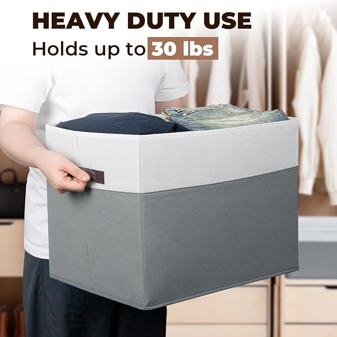 Criusia 6 Pack Clothes Bins for Organization