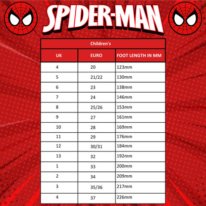 Marvel Spiderman Light Up Wellington Boots 10 UK Child