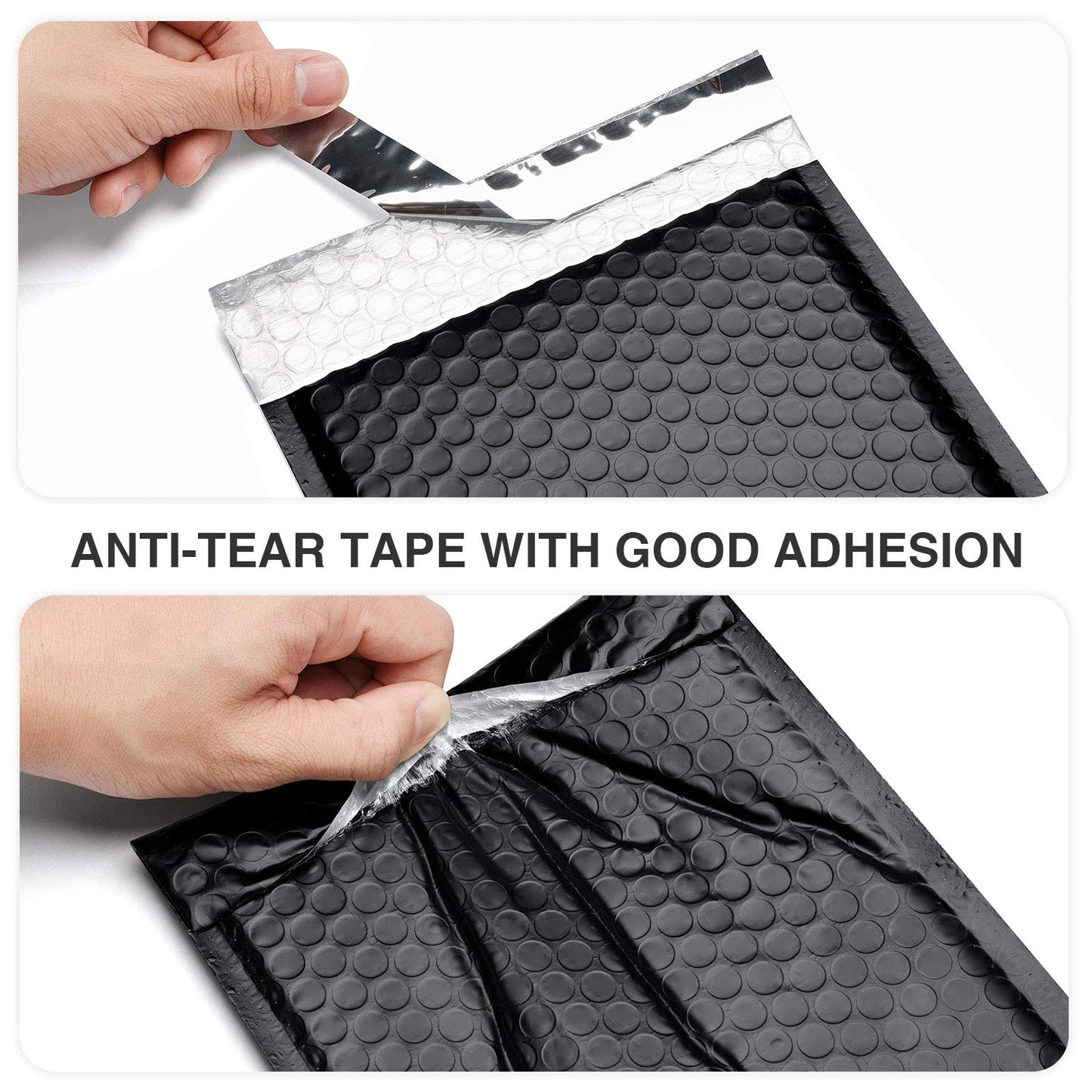 Switory 50pcs Padded Envelopes A5 Bubble Mailers Packaging Bags 6x10In Jiffy Bags Envelopes Bubble Wrap Poly Mailers Mailing Bags15.3cmx22.9cm (Black)