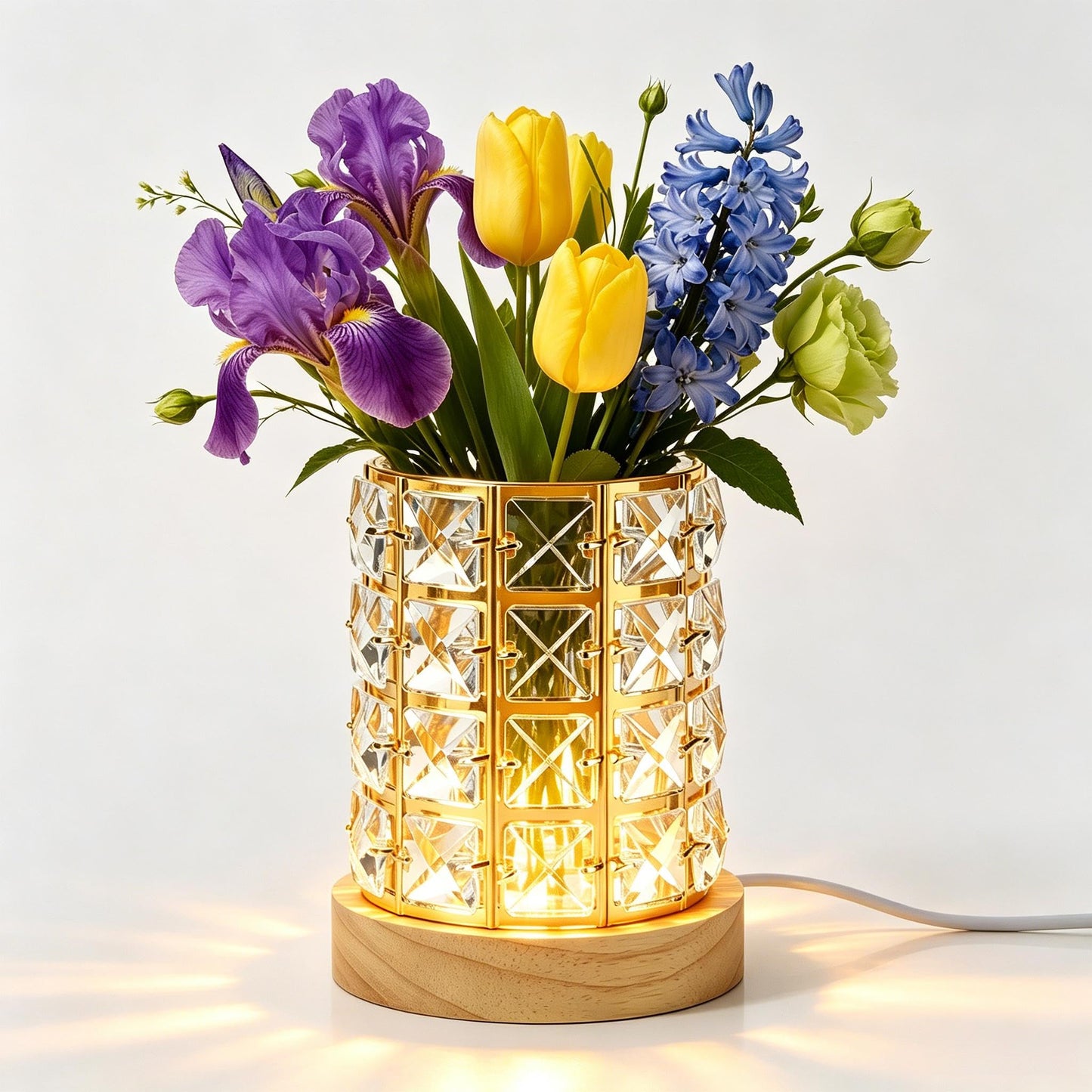 vskikris Night Light LED Crystal Lamp