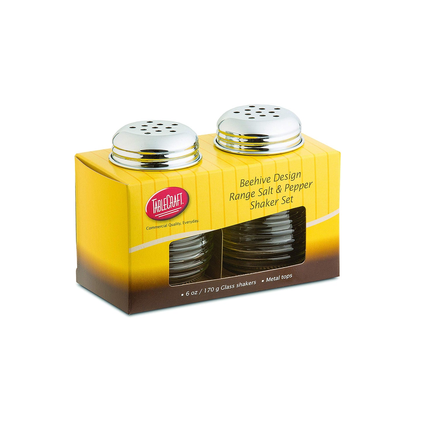 Tablecraft Beehive Range Salt and Pepper Shakers - 6 oz. Set of Two