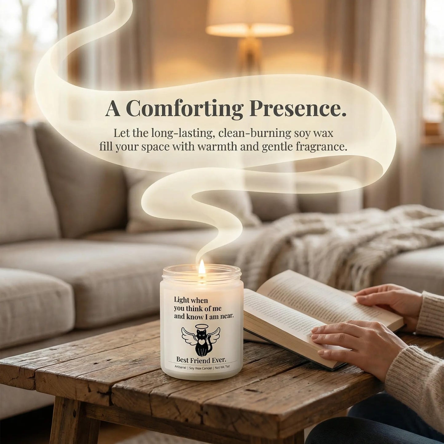 Cat Memorial Gifts for Loss of Cat, Cats Memorial Lavender Scented Candle, Loss of Cats Sympathy/Remembrance/Bereavement/Passing Away Gifts, Pet Sympathy Memory Gift