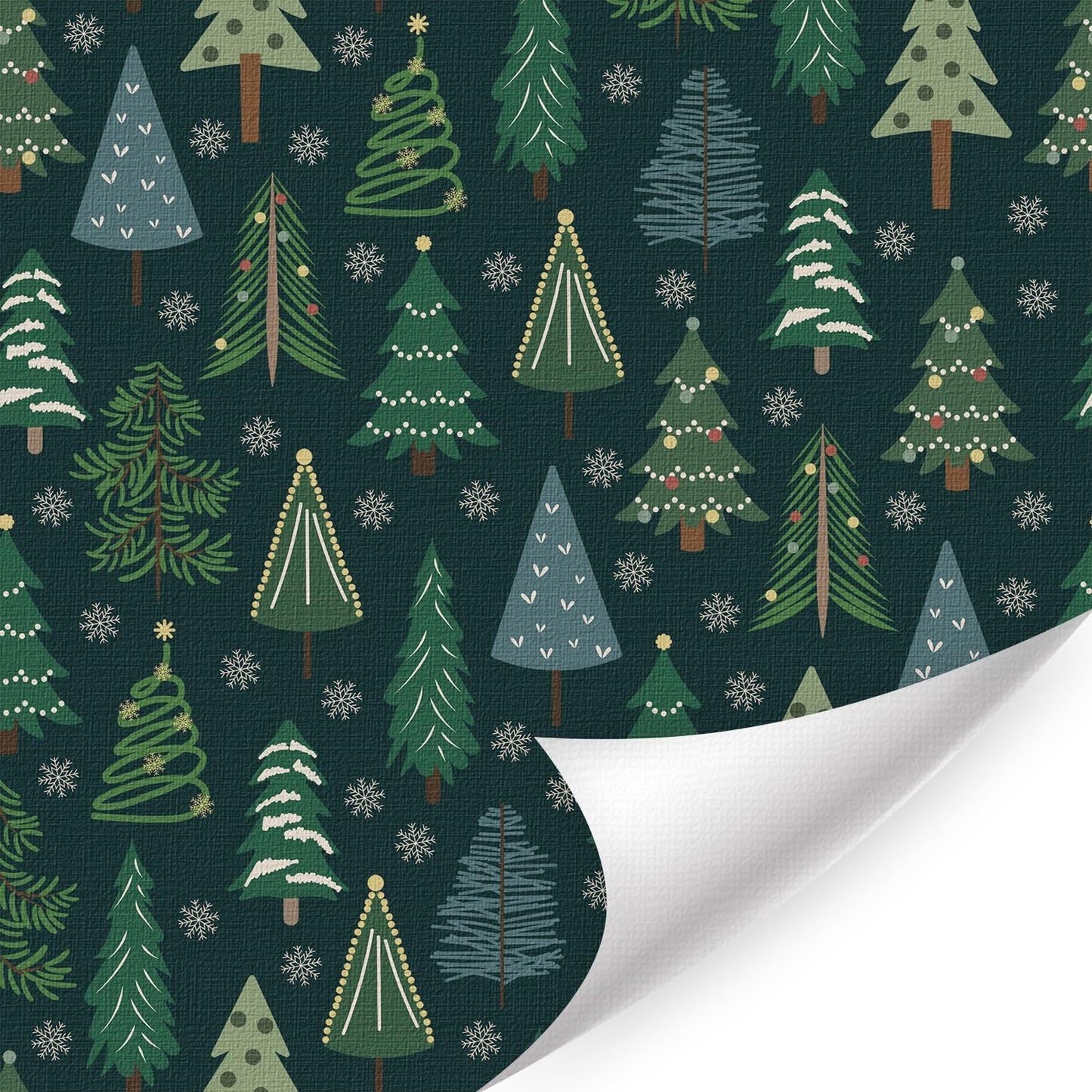 IARTTOP Christmas Tree Wallpaper Pine Tree Contact Paper Green Christmas Wallpaper Peel and Stick Holiday Self Adhesive Art Paper for Xmas Gift Holiday Party Cabinet Decoration(17.3"X118.1")