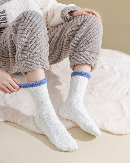 TEHOOK Warm & Cozy Valentines Gifts for Women, Fluffy Fuzzy Plush Sleeping Slipper Socks - Soft Warm Fabric