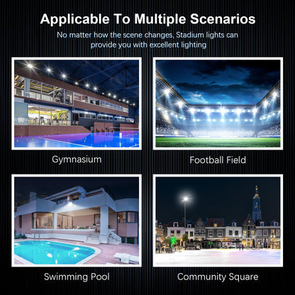 Tomourd 58000LM Super Bright LED Stadium Light 360W, Shoe Box Flood Light for Parking Lot & Sports Arena, 5000K 110-277V IP65 Waterproof Commercial Outdoor Security Lighting, Yoke Mount Fixture