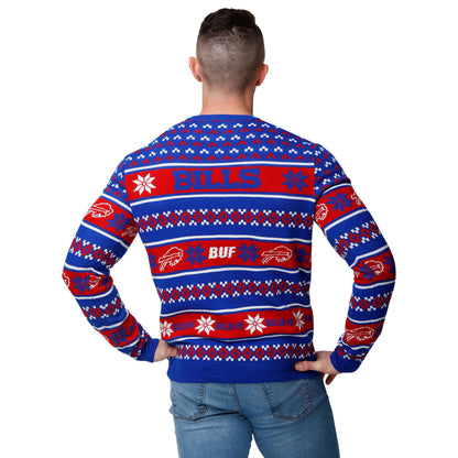 FOCO Buffalo Bills NFL Big Logo Ugly Sweater - X-Large