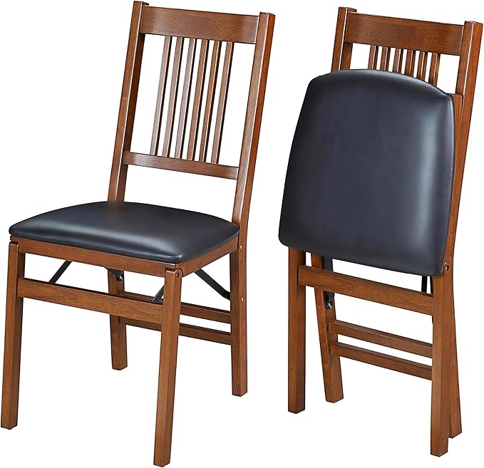 MECO Stakmore True Mission Wooden Folding Chairs