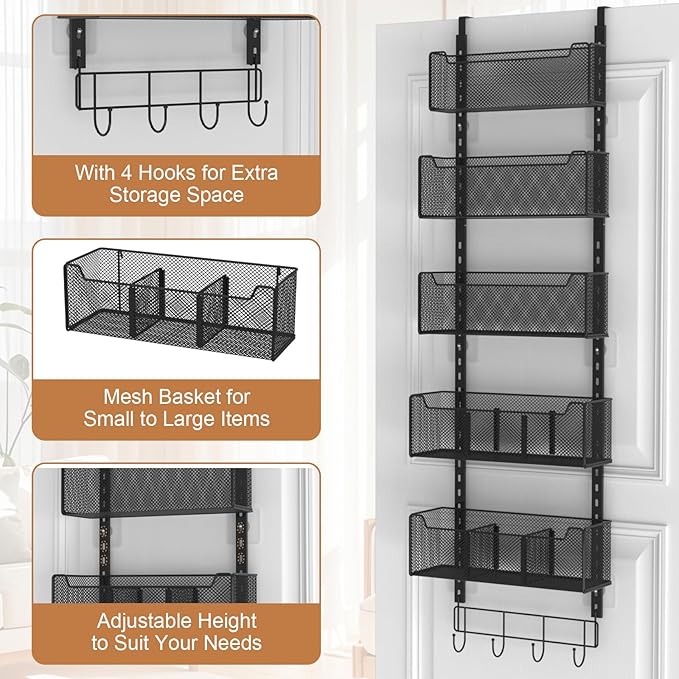 Over The Door Organizer, Metal Door Organizer Hanging