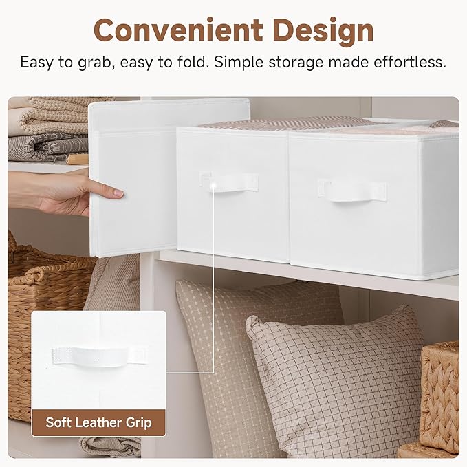 StorageWorks Collapsible Shelf Baskets, Storage Bins