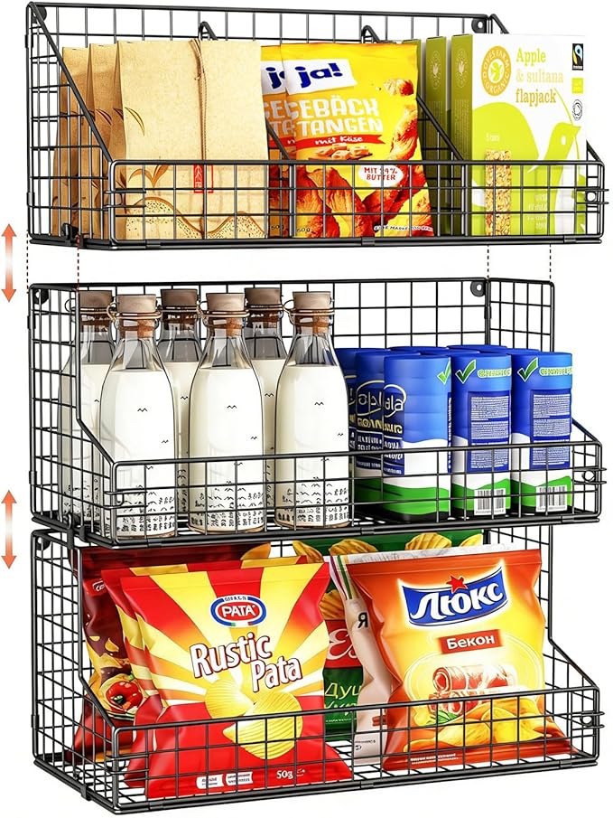 X-cosrack 3 Tier Large Stackable Snack Organizer