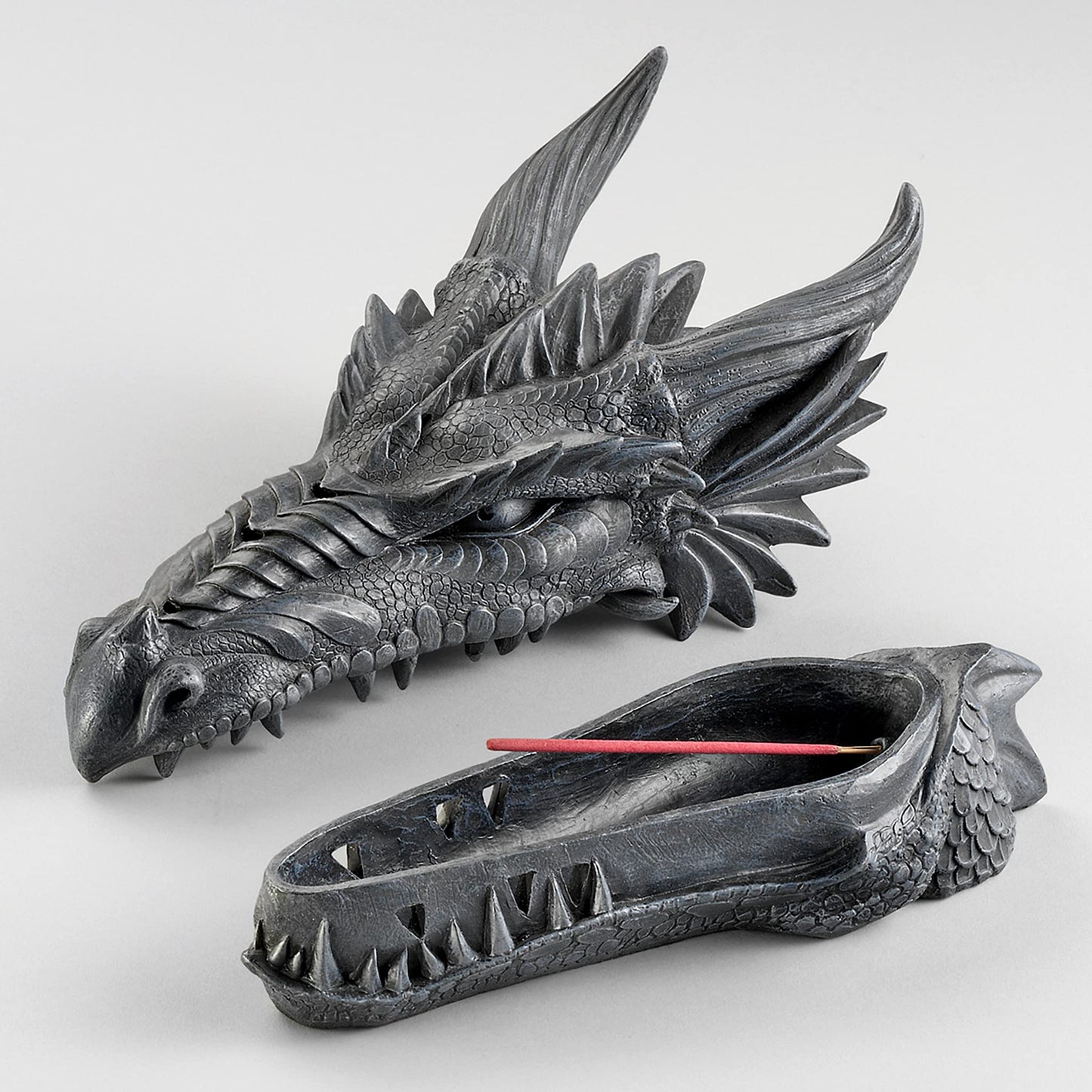 Design Toscano Stryker the Smoking Dragon Sculptural Incense Box