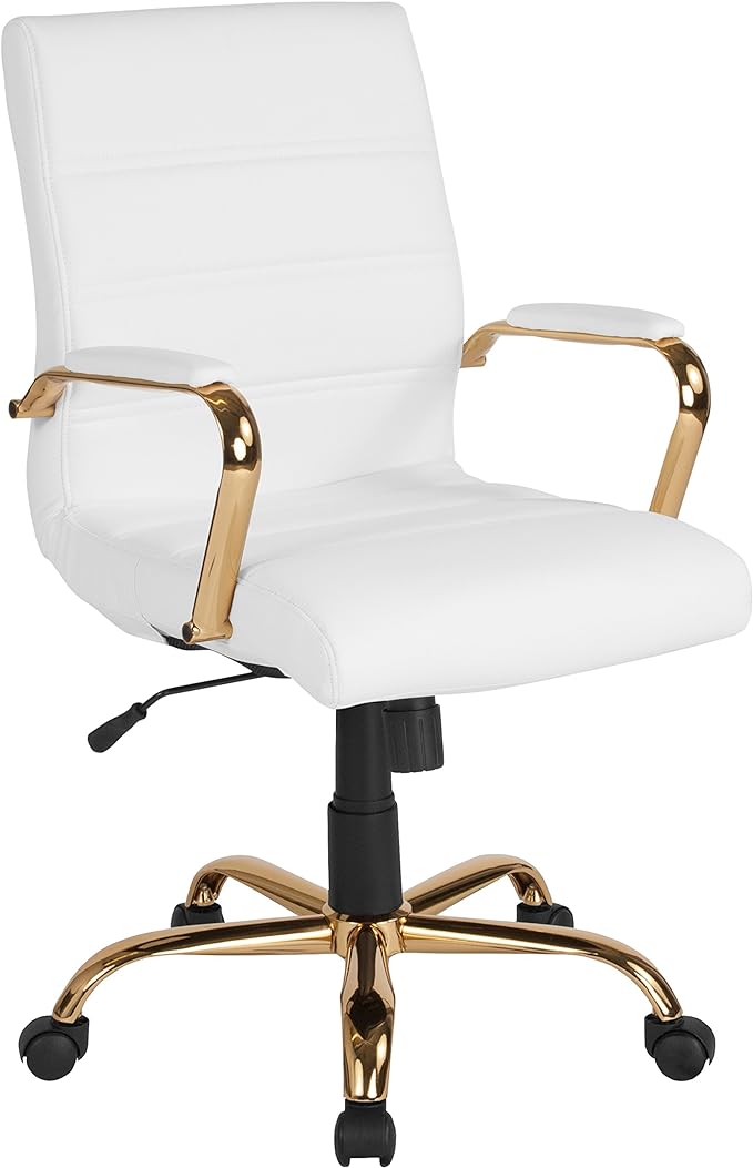Flash Furniture Whitney Mid-Back Swivel LeatherSoft Desk Chair