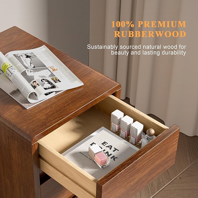 Narrow Nightstand 2 Drawers