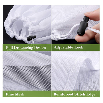 Era Natural Extra Large Brew Bags Reusable, 3 Pack 26"x22" Fine Mesh Strainer Bag for Home Brewing Hops Grains Fruit Cider Apple Grape Wine Beer Making Press Drawstring Straining Brew in a Bag