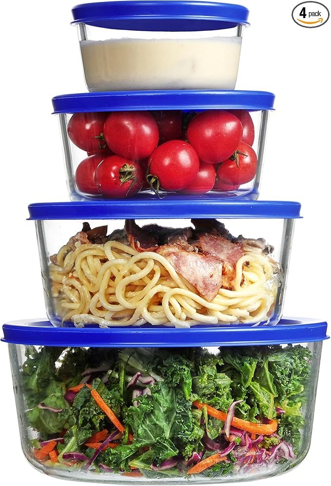 Vtopmart 4 Pack Glass Bowls