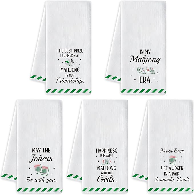 R HORSE Mahjong Kitchen Dish Towel