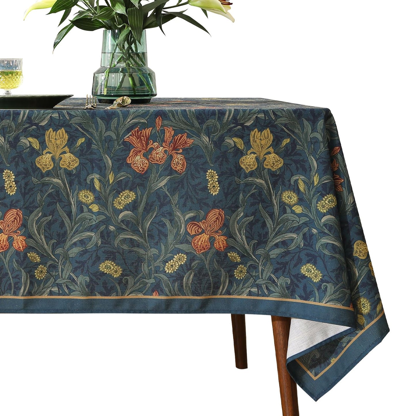 patdrea Vintage French Linen Tablecloth,Rectangular,110"x63"-Herbert C