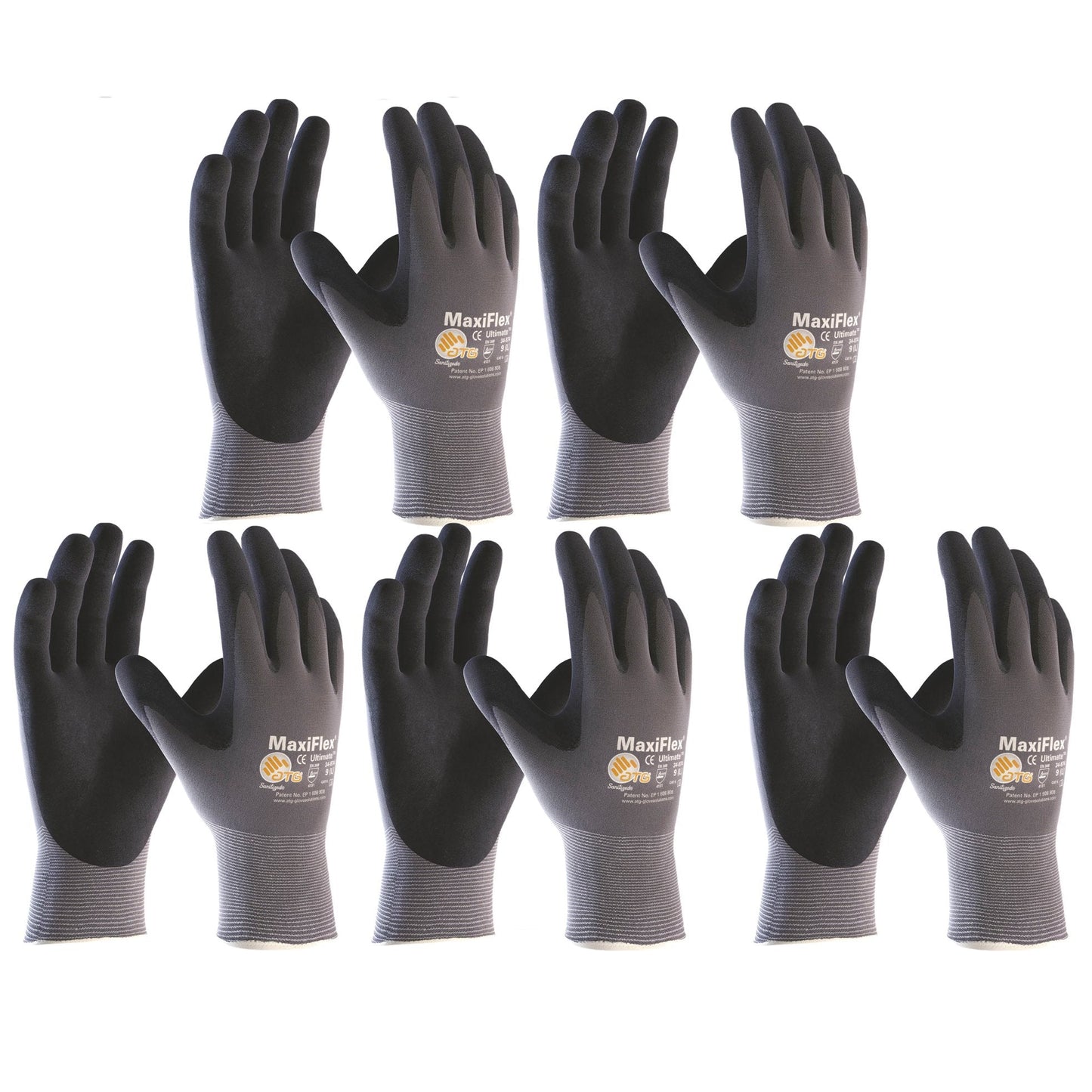 ATG 118500041 Maxiflex Ultimate Gloves, Size 8, Pack of 5 pairs