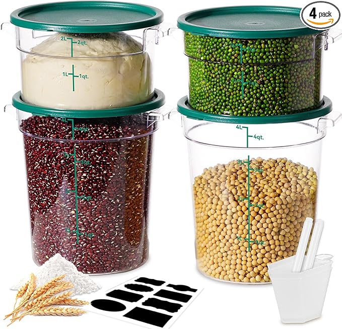 2QT&4QT NSF Round Food Storage Containers