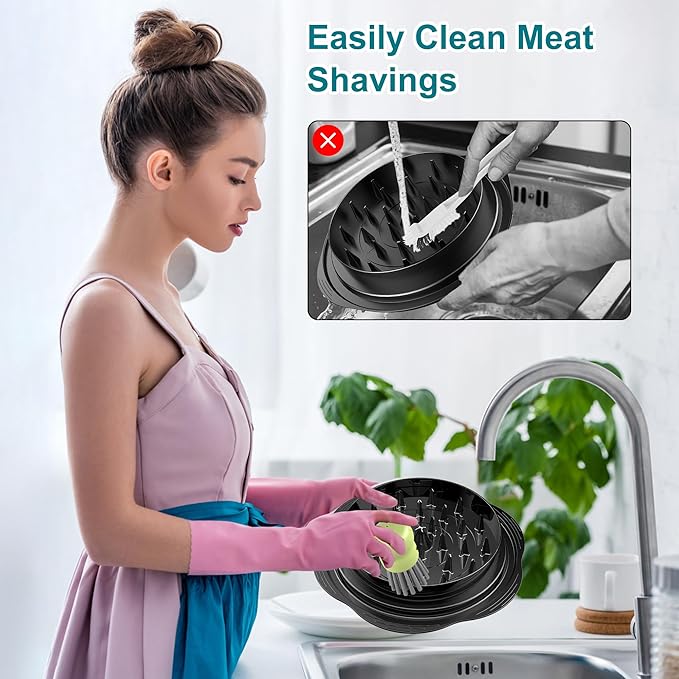 Mini Dish Brush for Cleaning Chicken Shredder, Palm Brush Dish Scrubber