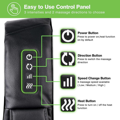 cotsoco Neck Massager,Shiatsu Shoulder and Back Massager with Heat, Electric Deep Tissue Massage Pillow for Body Muscle Pain Relief,Best Gifts Mom Dad Women Men,Home, Office Car Use