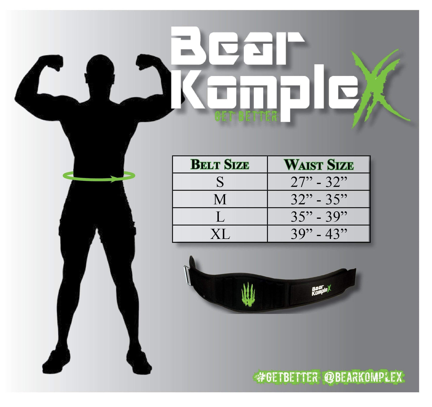 Bear KompleX Weight Lifting Belt for Men & Women - 6" Adjustable, Comfortable & Low Profile Heavy Duty Belt for Powerlifting, Cross Training, Squats & Deadlifts