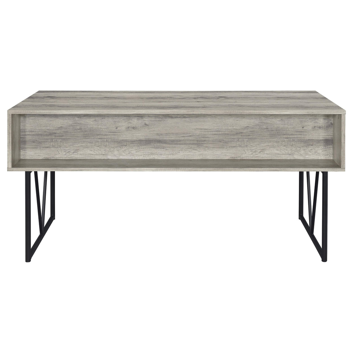 Coaster Home Furnishings Analiese Rustic 63-Inch 4-Drawer Home Office Computer Writing Desk Study Table with Storage Engineered Eco-Friendly Wood Look Laminate Sturdy Steel Grey Driftwood 801999