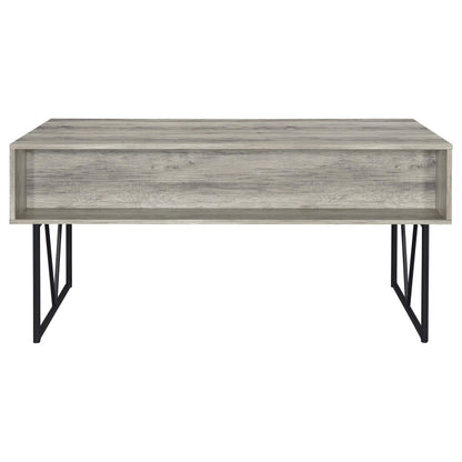 Coaster Home Furnishings Analiese Rustic 63-Inch 4-Drawer Home Office Computer Writing Desk Study Table with Storage Engineered Eco-Friendly Wood Look Laminate Sturdy Steel Grey Driftwood 801999