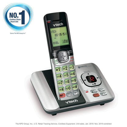 VTech CS6719-2 2-Handset Cordless Phone with Caller ID/Call Waiting, Handset Intercom & Backlit Display/Keypad, Silver