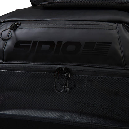 SIDIO Duffel Bag With Storage Bin - Heavy Duty Storage Crate Carrier - Includes Travel Bag, Full-Size Standard Container, and Two Dividers Compatible Organizer Bins (Black)