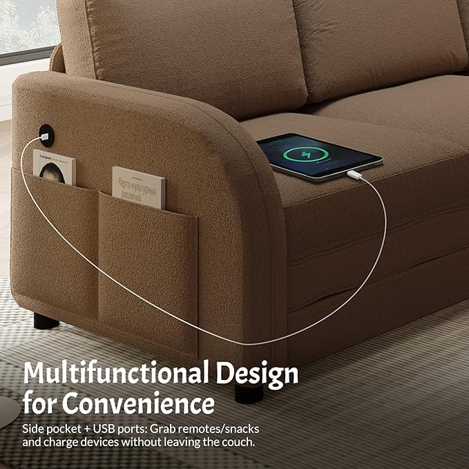 King Size Sleeper Sofas Convertible Couches, Oversized 6-Seat Sectional Sofa