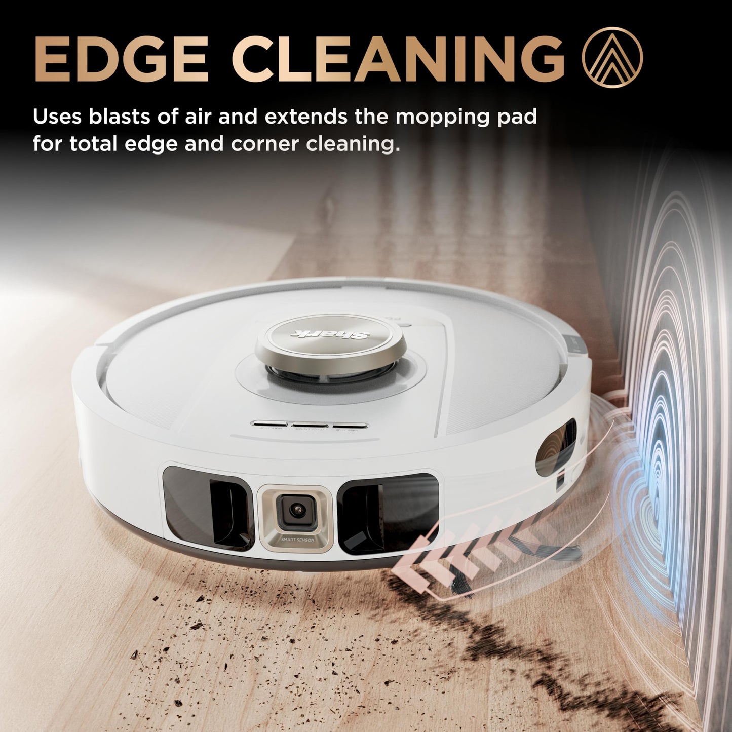 Shark Robot Vacuum & Mop Combo, PowerDetect NeverTouch Pro,Self-Emptying,Self-Refill with Self-Clean Pad Wash & Dry, 60-Day Debris Capacity,30-Day Refill Tank, 5PowerDetect Technologies,White,AV2800ZE