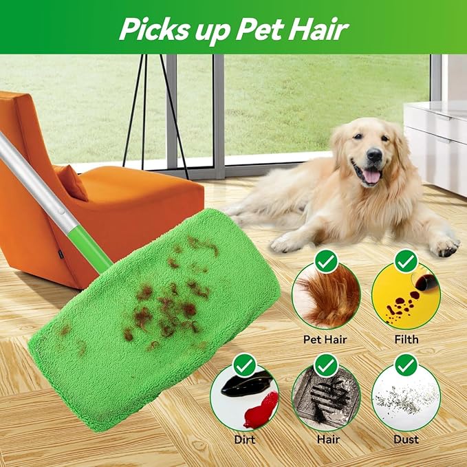 Reusable Microfiber Mop Pads Washable Wet Pads Compatible