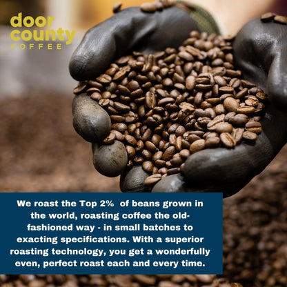 Gourmet Flavored Coffee Sampler Pack - 10 Bags of Unique Flavored Coffees – 100% Specialty Grade 1 Arabica -1.5 oz Full-Pot Bags - Roasted by Door County Coffee