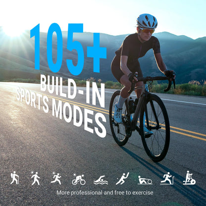 Smart Watches for Women Men, 1.99”Large AMOLED Screen Fitness Tracker Watch with AI Voice, Bluetooth Call, Heart Rate/SpO2/Sleep Monitor, 3ATM Waterproof, 12 Days Battery, 105 Sport Modes