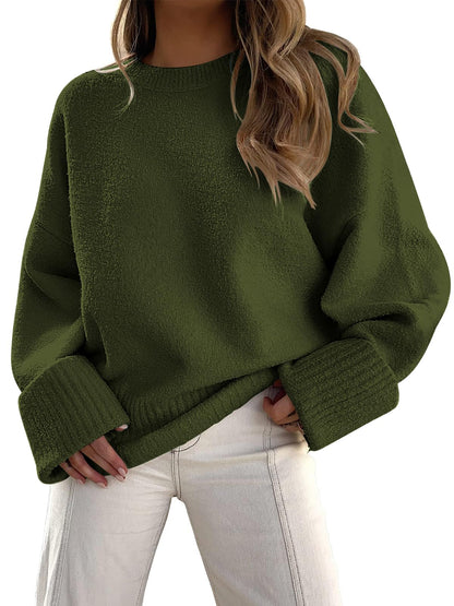 LILLUSORY Women's Oversized Sweaters Fuzzy Chunky Warm Pullover Sweater