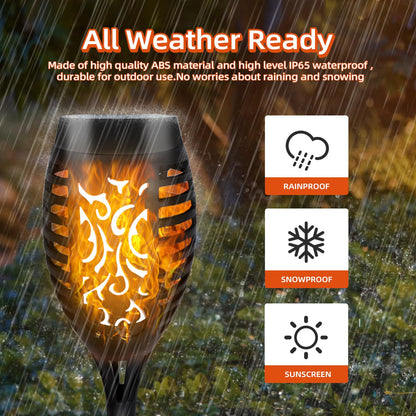 CNMTCCO Solar Lights Outdoor Garden, 6 Pack Solar Flickering Dancing Flame Lights, Waterproof SolarTorch Light Landscape Lighting for Garden Patio Pathways Lawn Yard Decoration